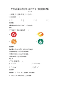 广西壮族自治区贺州市2024年中考一模模拟数学试卷（解析版）