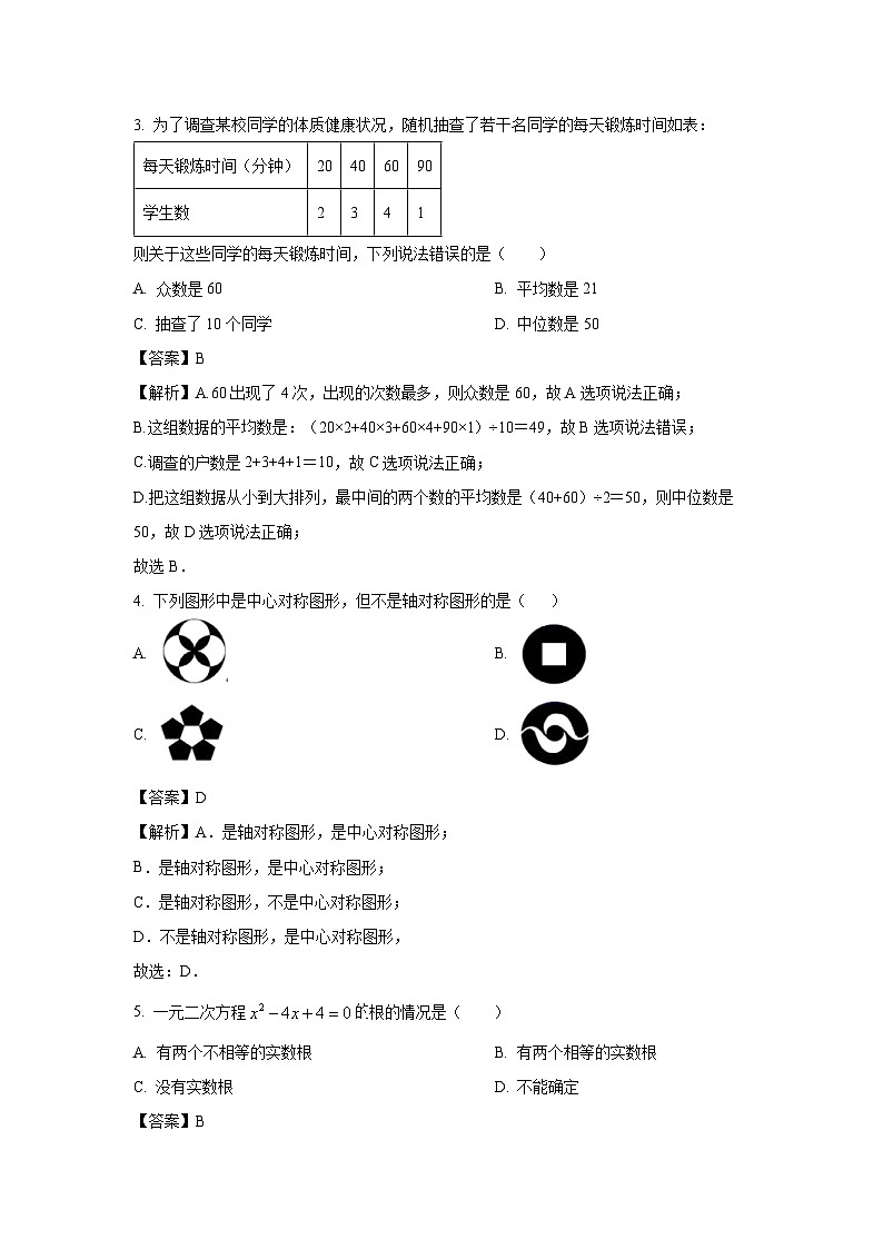 江苏省南京玄武区六校联考2024-2025学年九年级第一学期开学考试 数学试卷（解析版）第2页