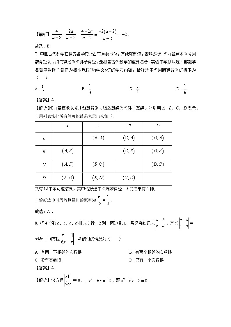 山东省济南市槐荫区2025年九年级中考一模数学试题（解析版）第3页
