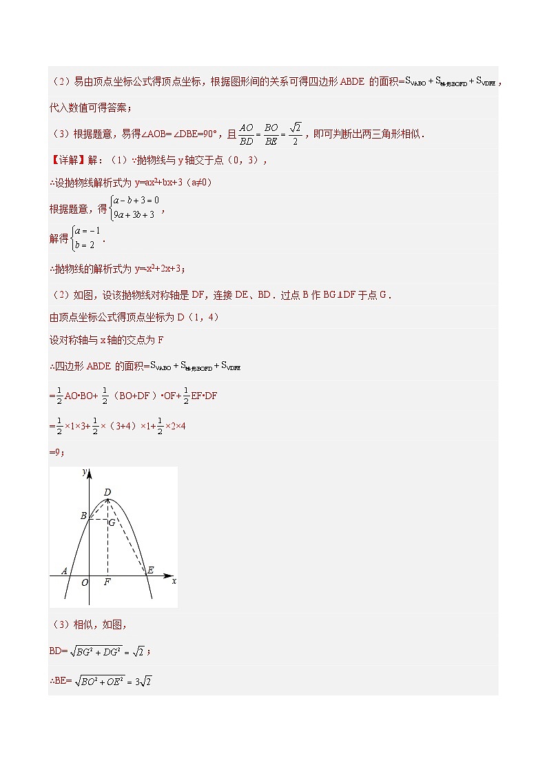 备战2025年中考数学压轴专项（江苏专用）压轴专题04二次函数（相似三角形问题）（教师版）第2页