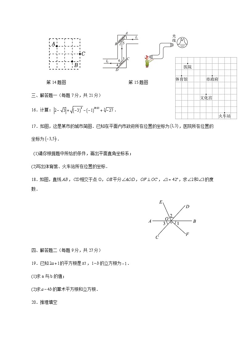 2024-2025学年人教版七年级下册期中数学考试检测试题（含答案）第3页