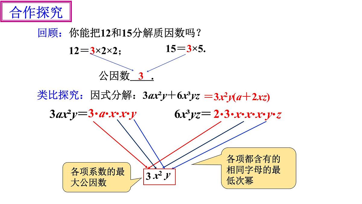 4.2《提取公因式法》课件 浙教版数学七年级下册第3页