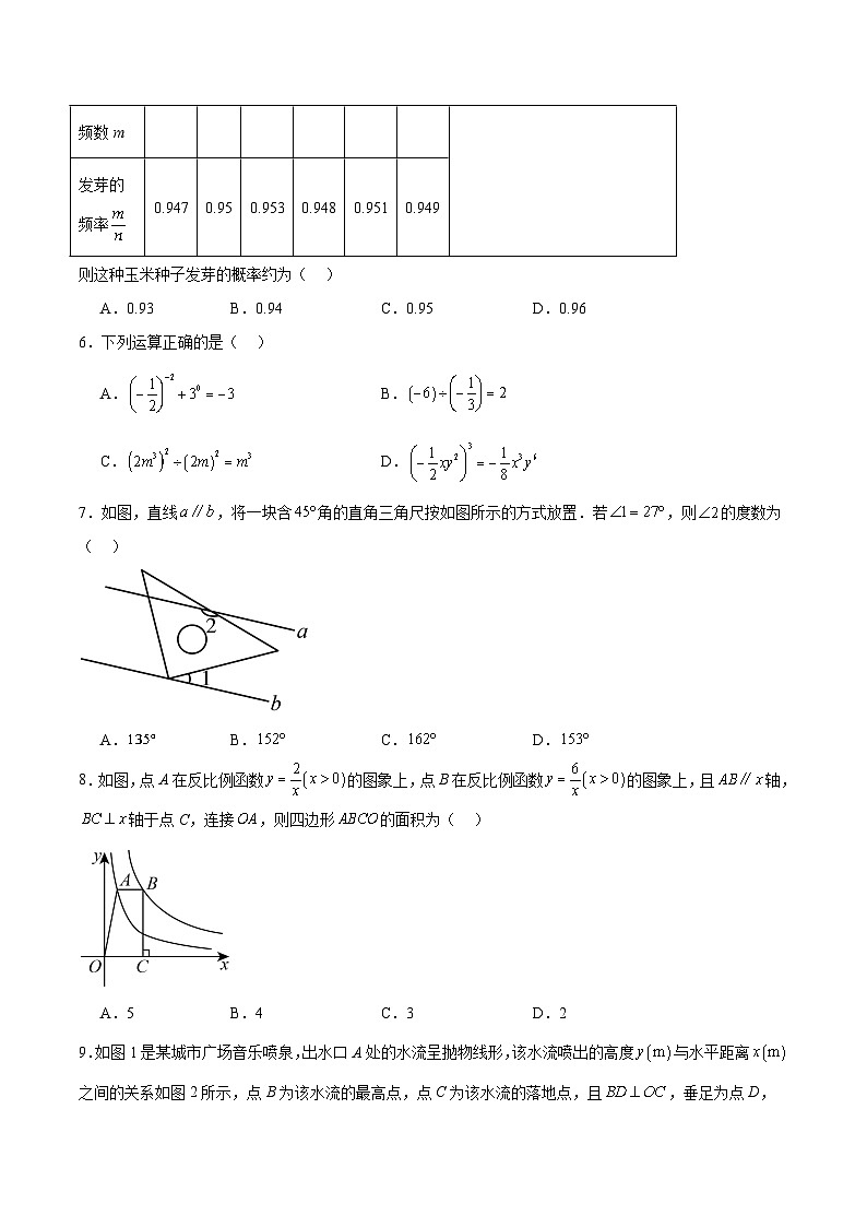 山西省晋中市榆社县2024届九年级下学期中考二模数学试卷(含解析)第2页