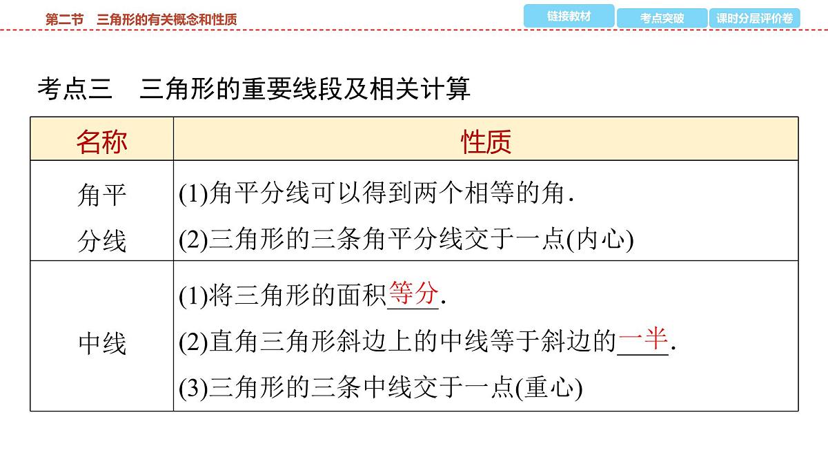 2025年中考数学总复习课件(山东省专用)21 第一部分 第四章 第二节 三角形的有关概念和性质第5页