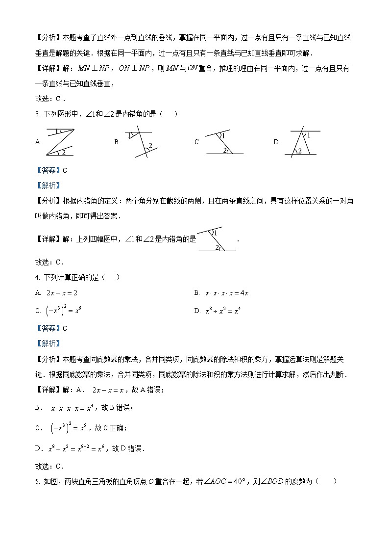 河南省周口市项城市第一初级中学2024-2025学年七年级下学期期中考试 数学试卷（含解析）第2页