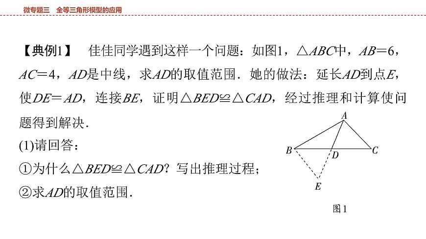 2025年中考数学总复习课件(山东省专用)23 第一部分   第四章 微专题三 全等三角形模型的应用第3页