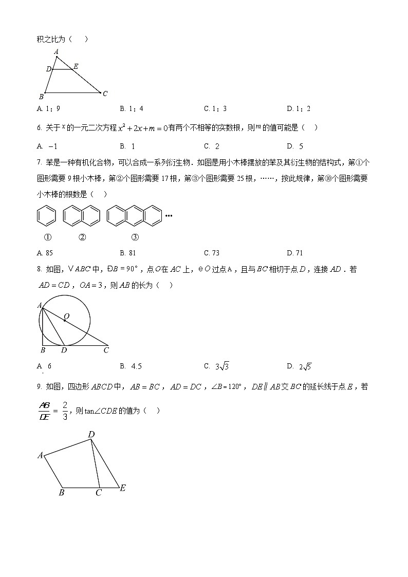 2025年重庆市渝中区中考二模数学试题（中考模拟）第2页