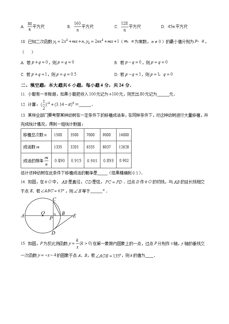 福建省泉州第一中学2024-2025学年九年级下学期4月期中考试数学试题（原卷版+解析版）第3页