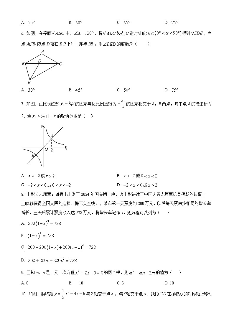 广东省中山市共进联盟2024-2025学年九年级下学期3月月考数学试题（原卷版+解析版）第2页
