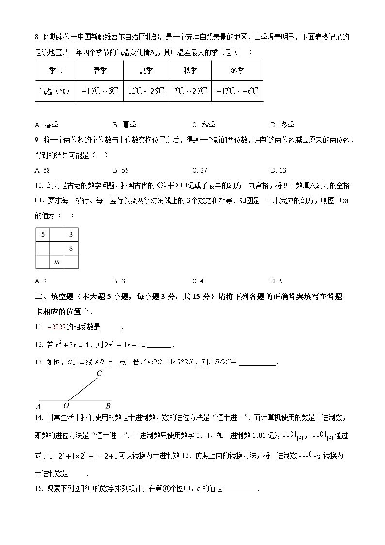 广东省珠海市香洲区2024-2025学年七年级上学期期末数学试题（原卷版+解析版）第2页