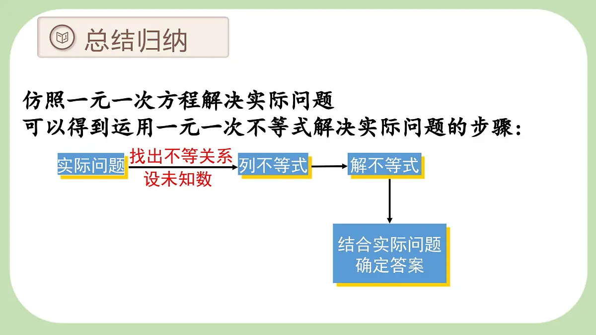 7.2.2一元一次不等式的应用课件 沪科版（2024）数学 七年级下册第6页