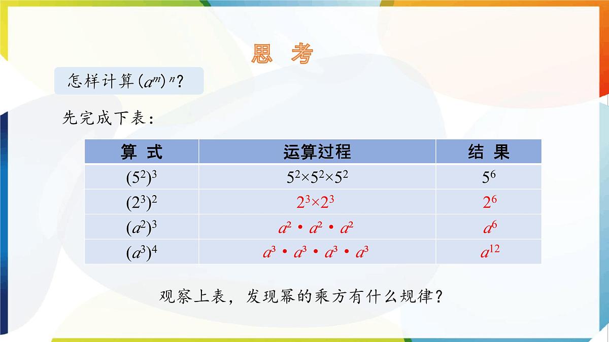 8.1 幂的运算  幂的乘方与积的乘方 第1课时 课件 沪科版（2024）数学 七年级下册第7页
