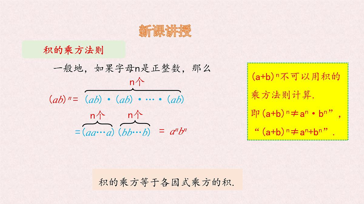 8.1 幂的运算 幂的乘方与积的乘方 第2课时 课件 沪科版（2024）数学 七年级下册第6页