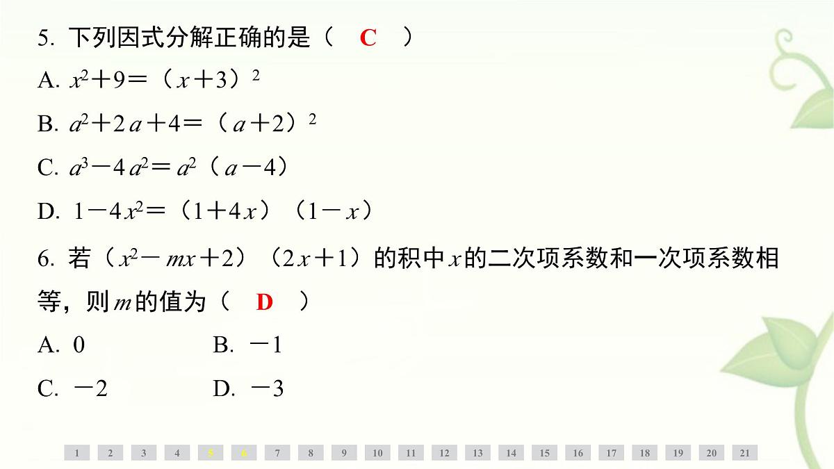 第8章整式乘法与因式分解高频考点整合课件-沪科版（2024）数学七年级下册第4页