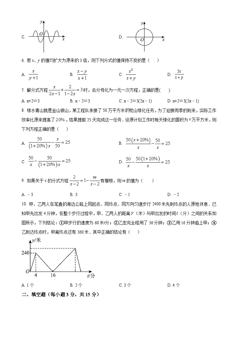 河南省新乡市原阳县2024-2025学年八年级下学期3月月考数学试题（原卷版+解析版）第2页