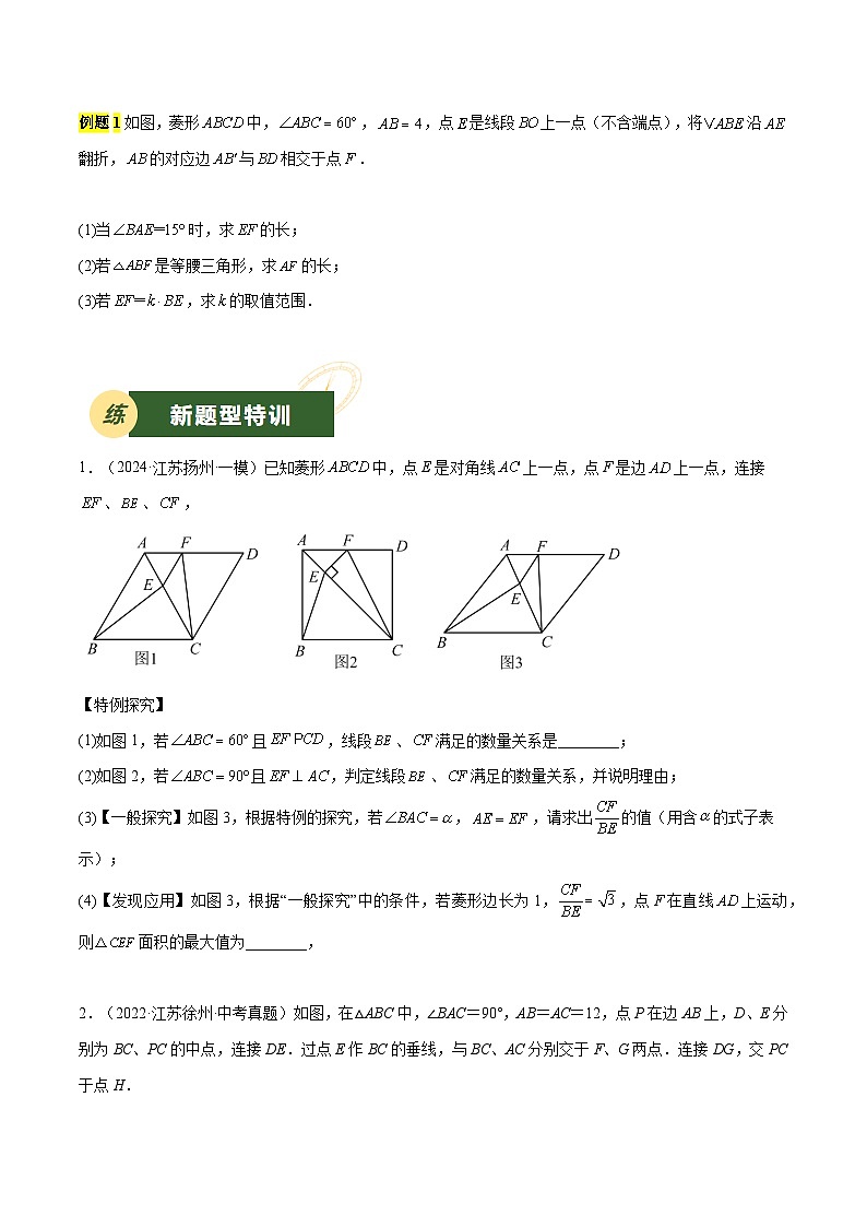 2025年中考数学压轴专题汇编（江苏专用）压轴专题13四边形压轴（原卷版）第3页