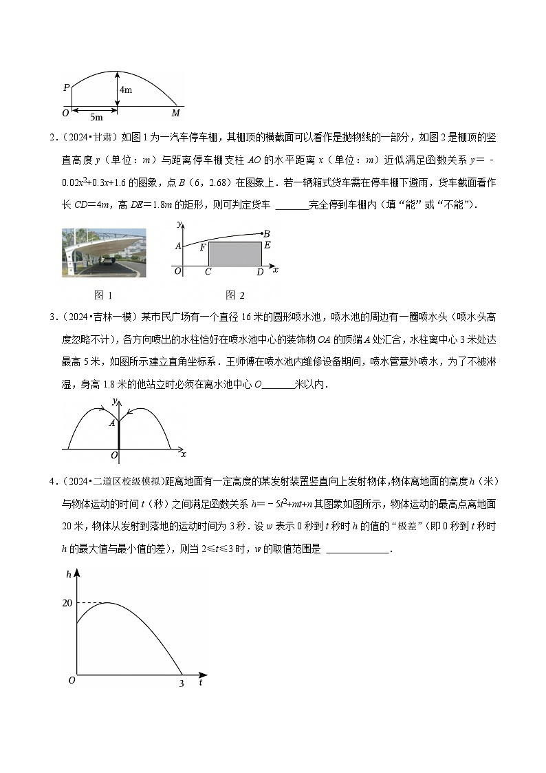 2025年中考数学压轴专题（通用版）压轴题02二次函数的应用（原卷版）第3页