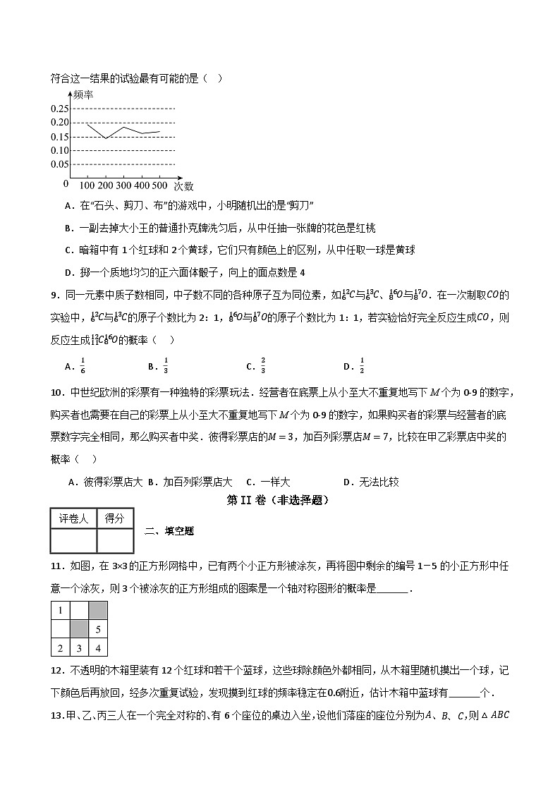 专题03 概率初步单元过关【培优版】(原卷版）第3页