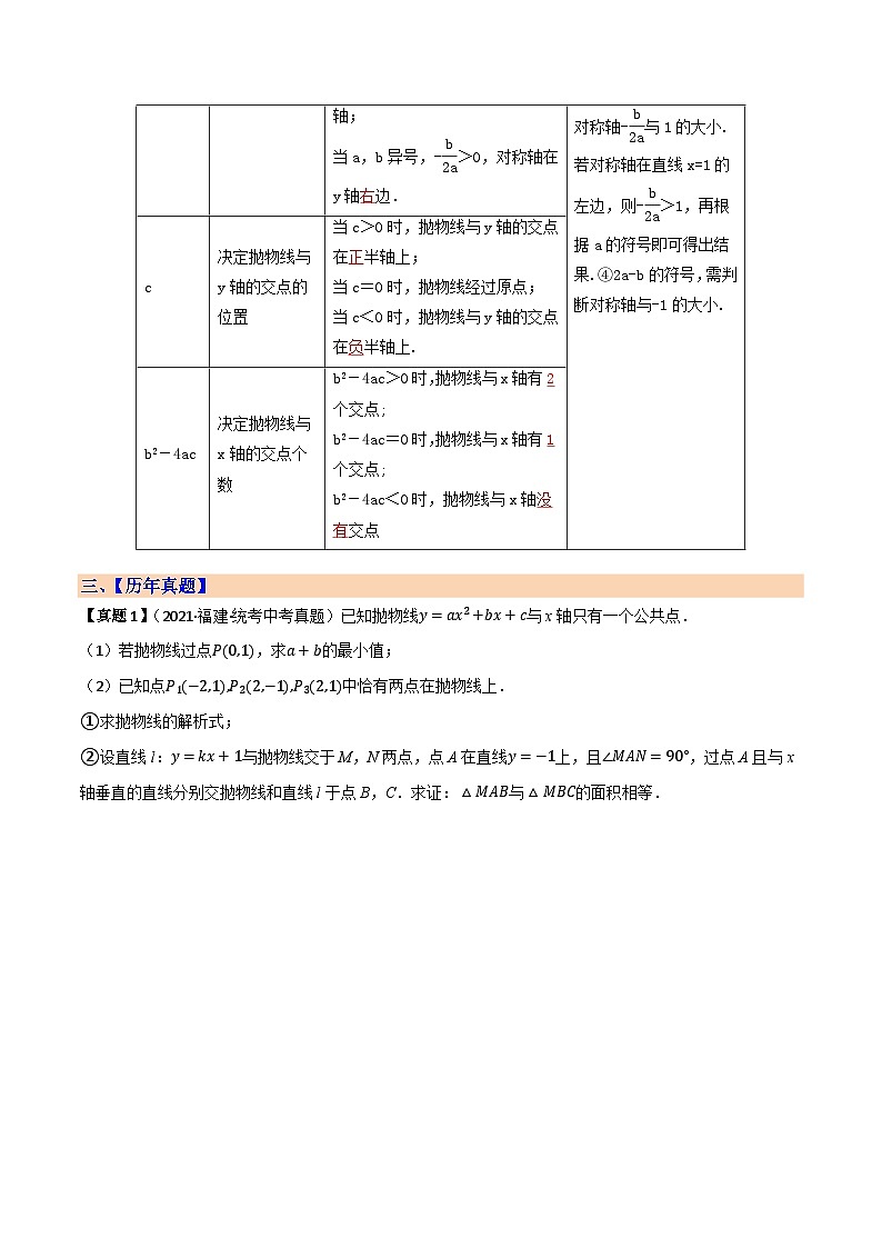 预测08 二次函数与解析几何问题（原卷版）第2页