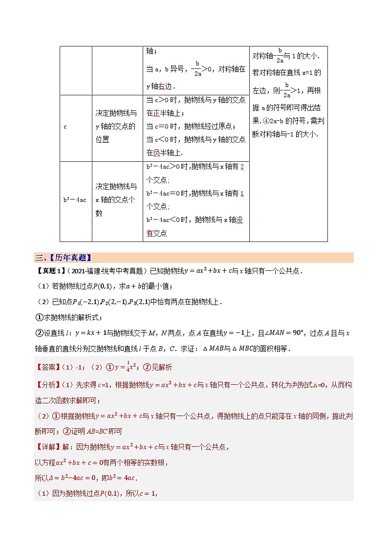 预测08 二次函数与解析几何问题（解析版）第2页
