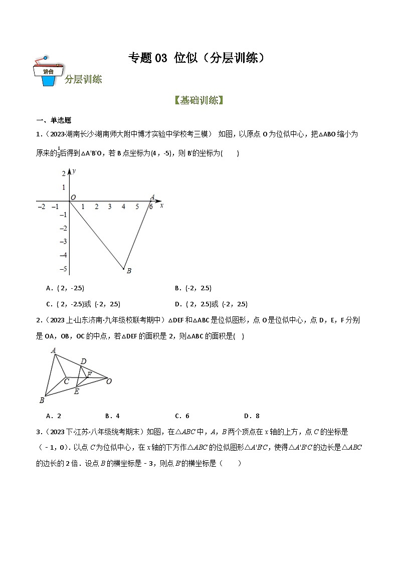 专题03 位似（分层训练）(原卷版）第1页