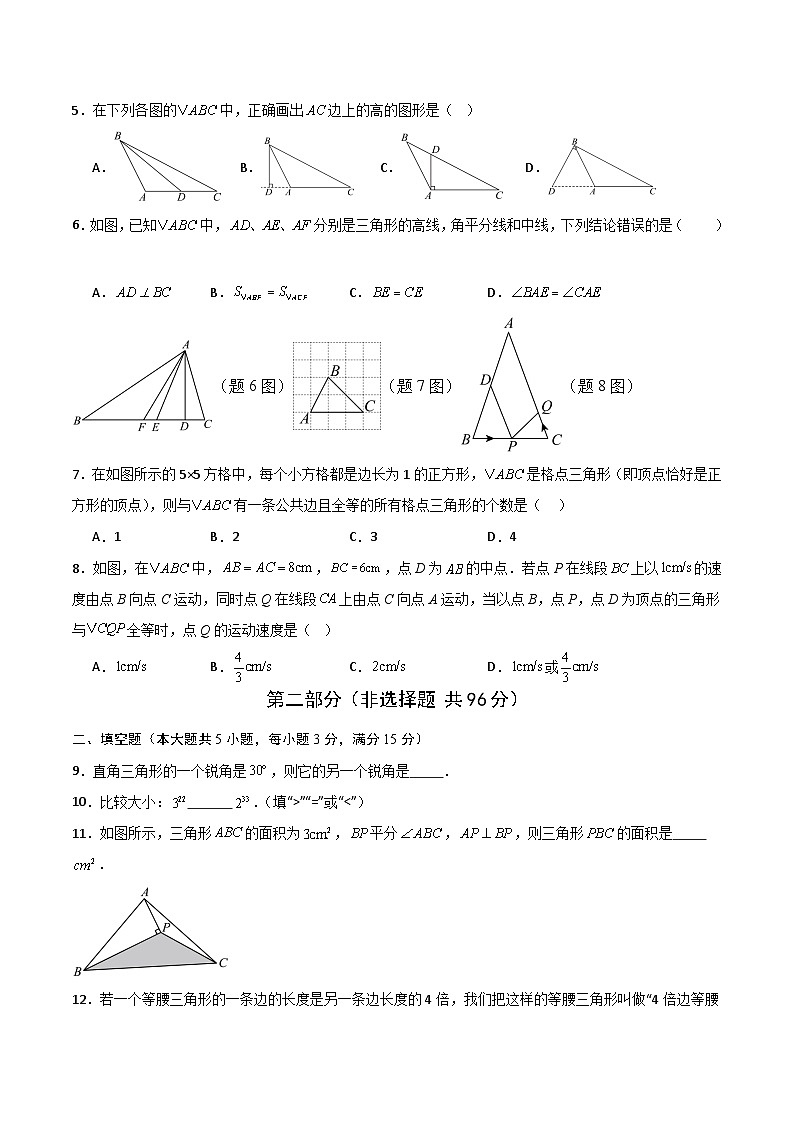 七年级数学第三次月考卷（考试版A4）第2页