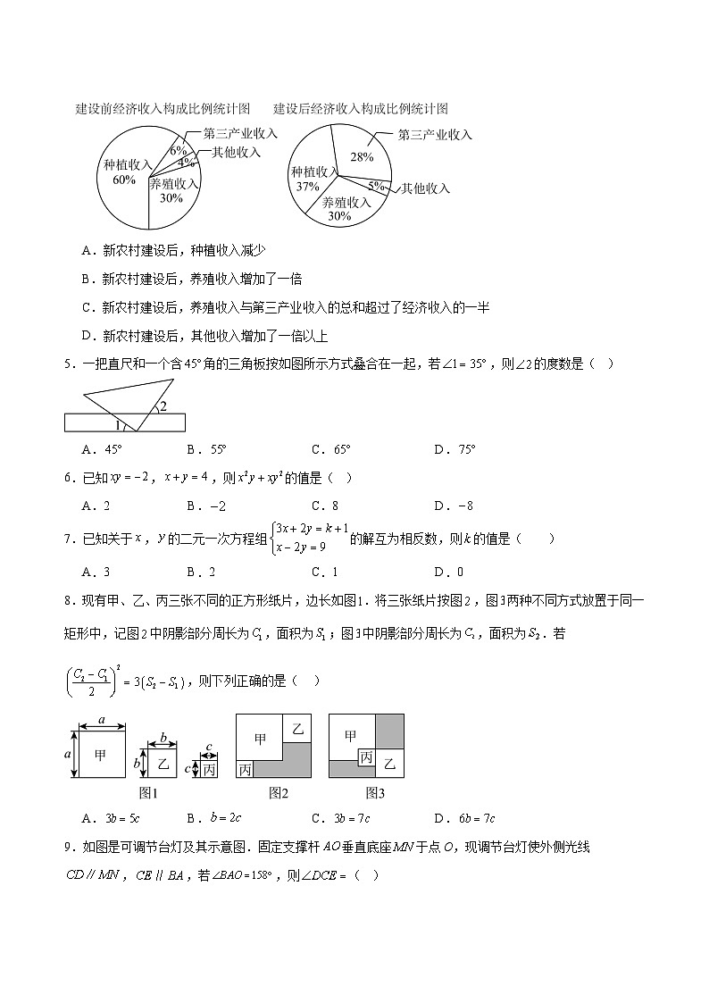 七年级数学月考卷【测试范围：七下第7~11章】（考试版）（青岛版2024）第2页