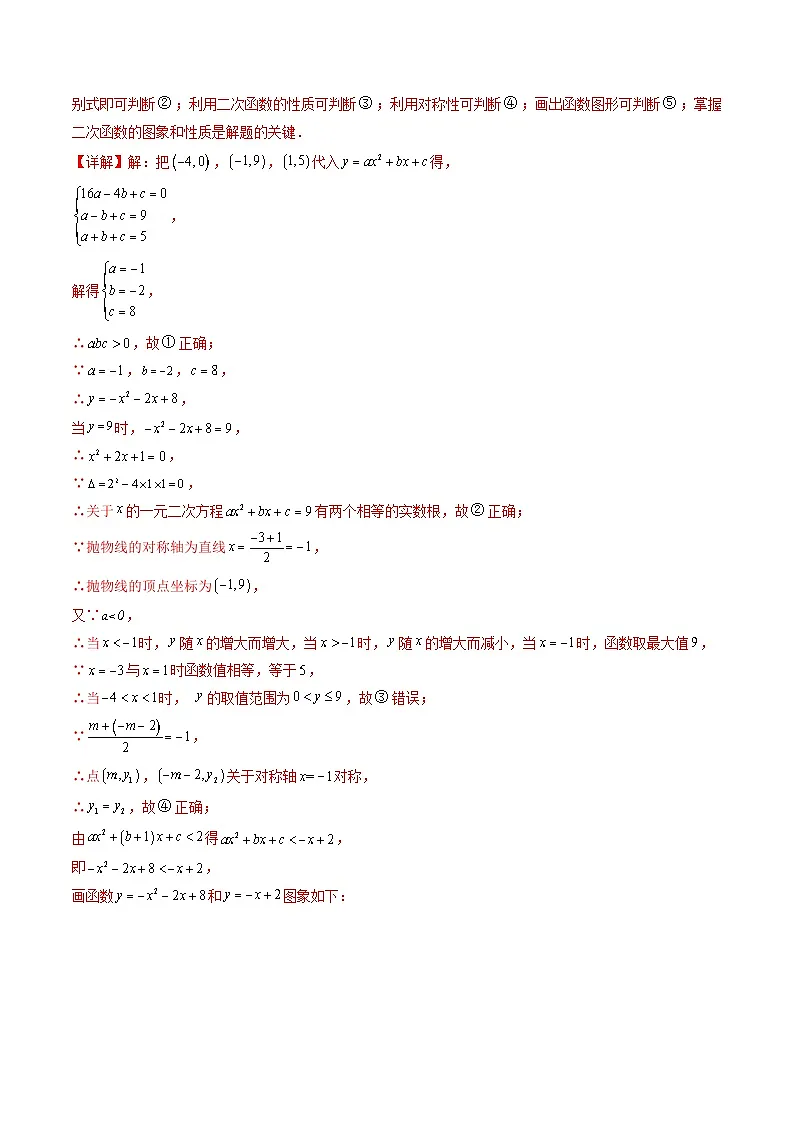 专题11 二次函数的图象与性质（解析版）第2页