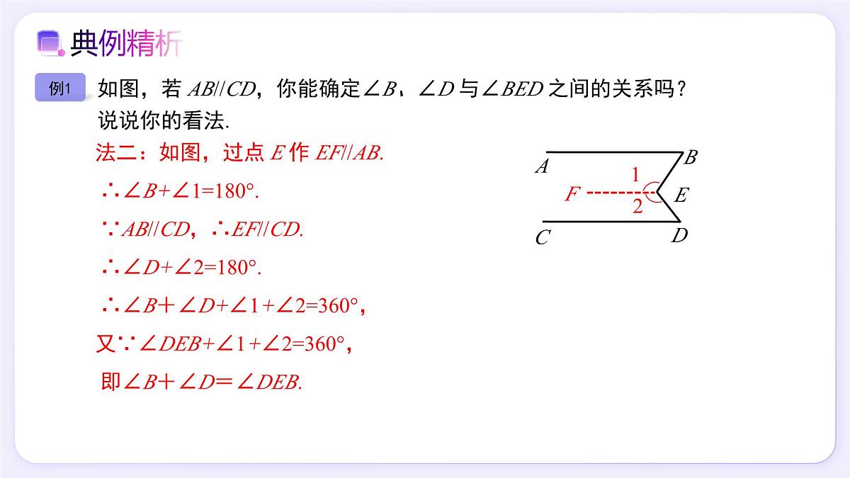 7.2.3（第3课时）平行线的拐点模型 - 初中数学七年级下册同步教学课件（人教版2024）第3页