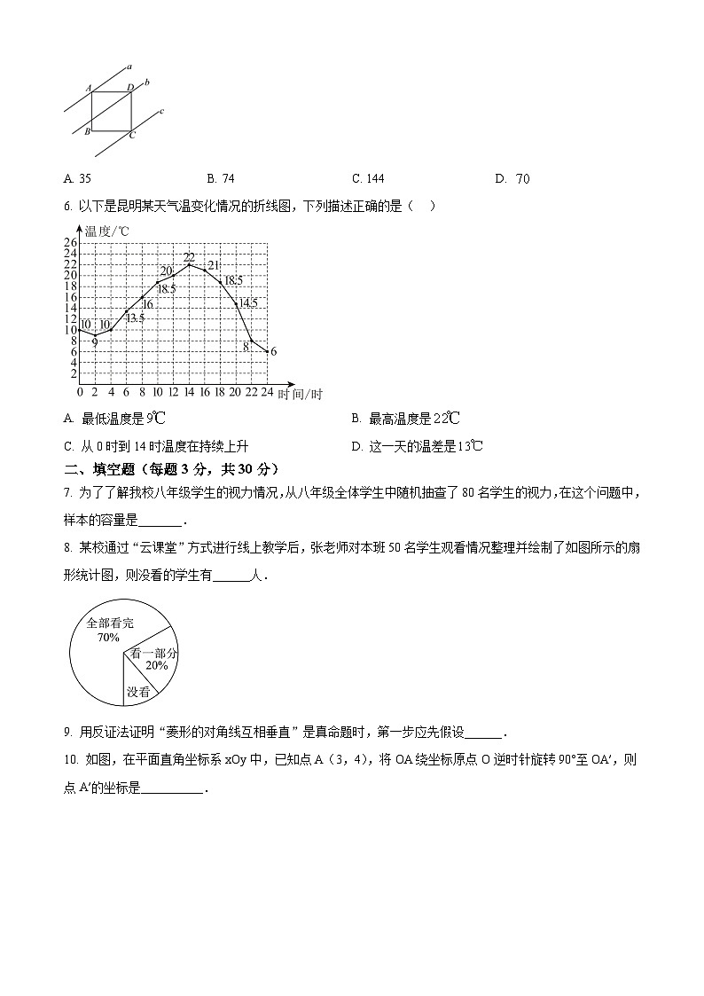 江苏省泰州市靖江市八校联盟2024-2025学年八年级下学期3月月考数学试题（原卷版+解析版）第2页