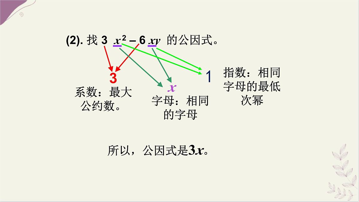 9.2 提公因式法 课件 冀教版（2024）数学七年级下册第6页