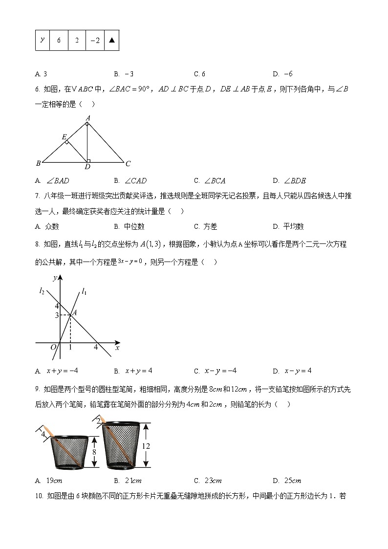 山西省运城市盐湖区部分学校2024-2025学年上学期八年级数学期末试卷（原卷版+解析版）第2页