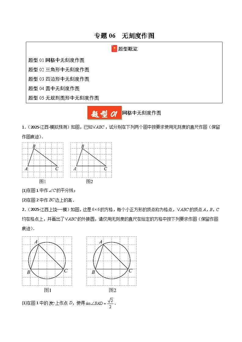 专题06 无刻度作图（原卷版）第1页