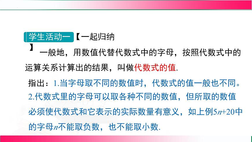 3.2.1求代数式的值课件  2024-2025学年人教版七年级数学上册第8页