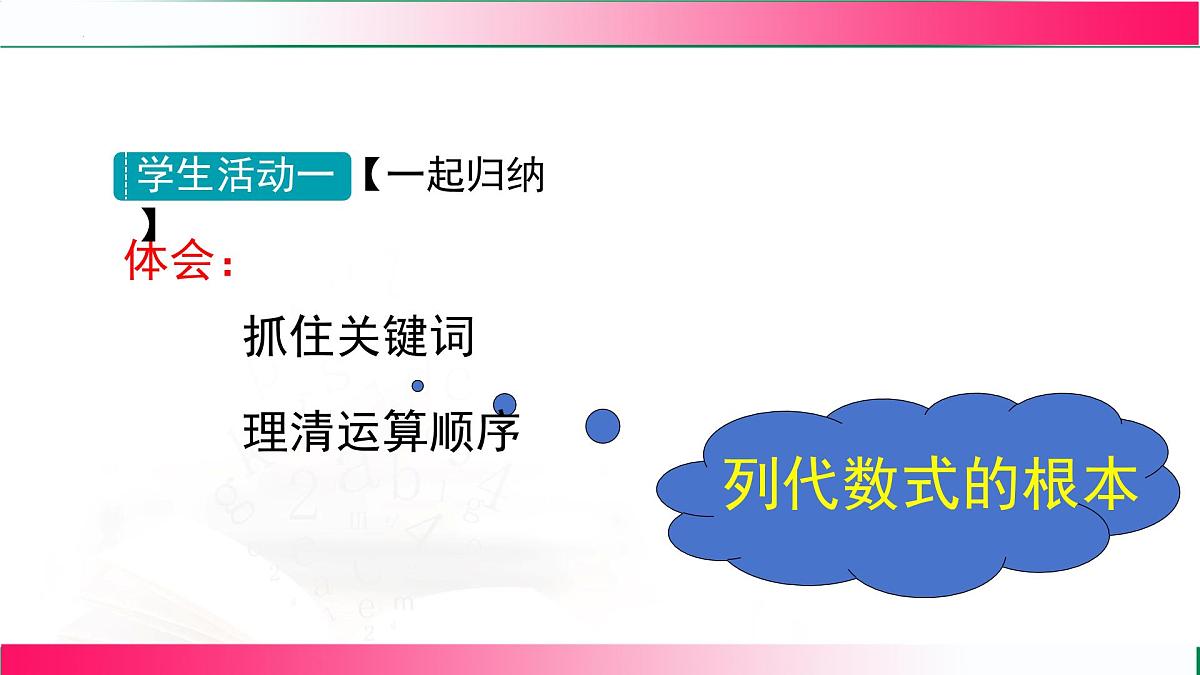 3.1.2列代数式表示数量关系课件2024-2025学年人教版七年级数学上册第8页
