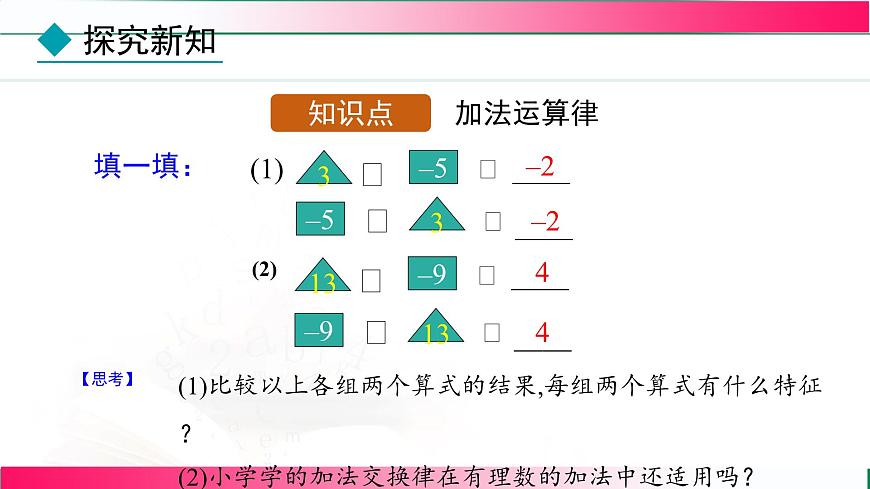 2.1.1.2 有理数的加法 课件-2024-2025学年人教版数学七年级上册第5页