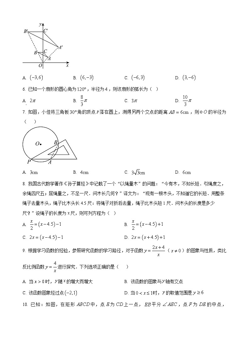 浙江省杭州树兰中学2024-2025学年九年级下学期第一次月考数学试题（原卷版+解析版）第2页