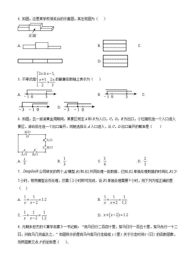 2025年山东省日照市莒县中考一模数学试题（中考模拟）第2页