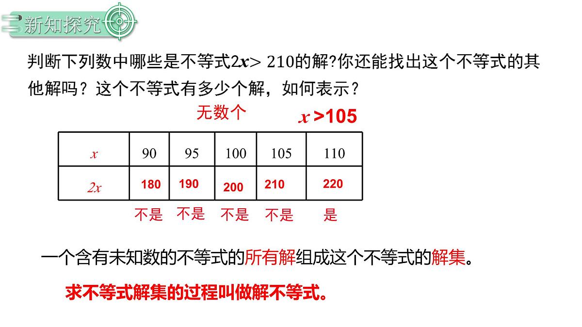11.1.1不等式及其解集课件 2024-2025学年人教版数学七年级下册第8页
