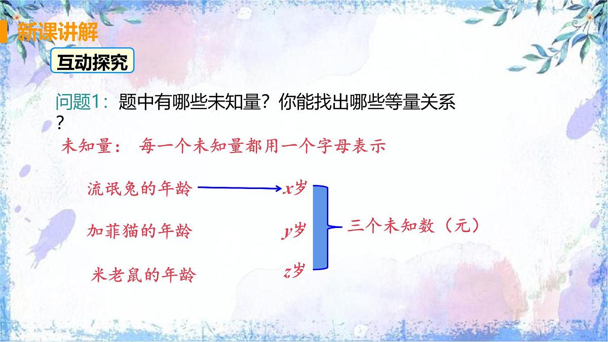 10.4 三元一次方程组的解法 课件 2024-2025学年人教版数学七年级下册第4页