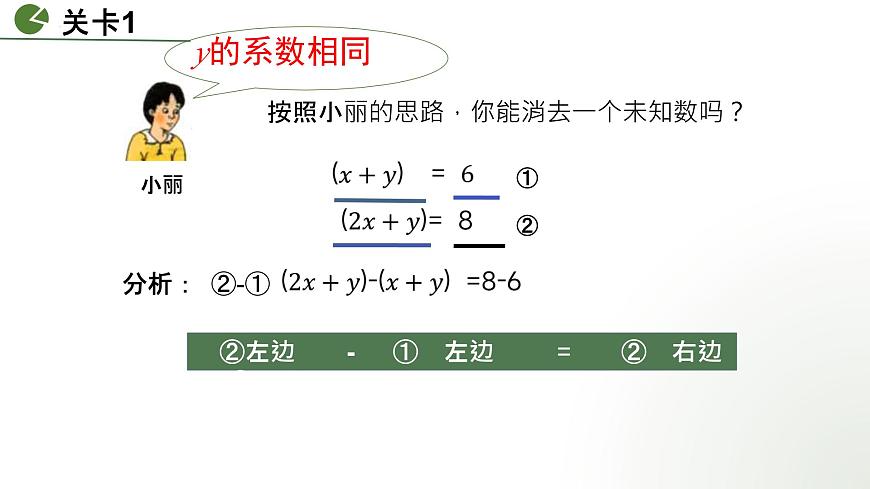 10.2.2 用加减消元法解二元一次方程组　课件　 2024-2025学年人教版七年级数学下册第5页