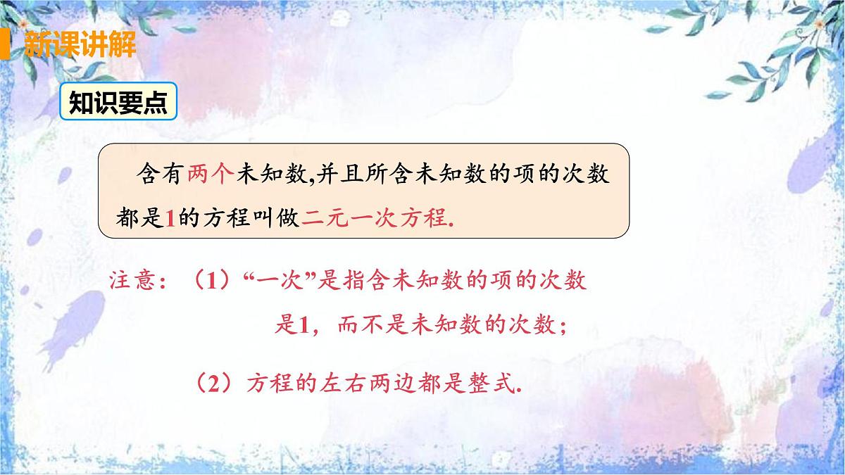 10.1 二元一次方程组的概念 课件 2024—2025学年人教版七年级数学下册第6页