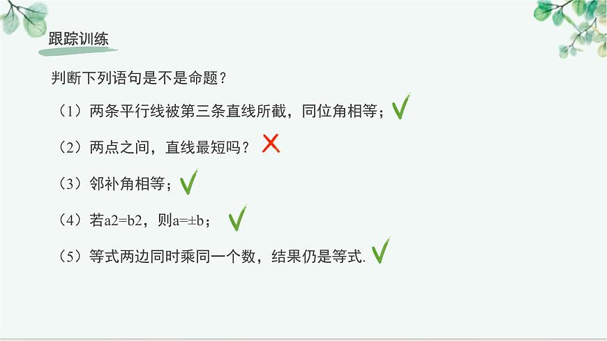 7.3 命题、定理、证明 课件-2024-2025学年人教版七年级数学下册第6页