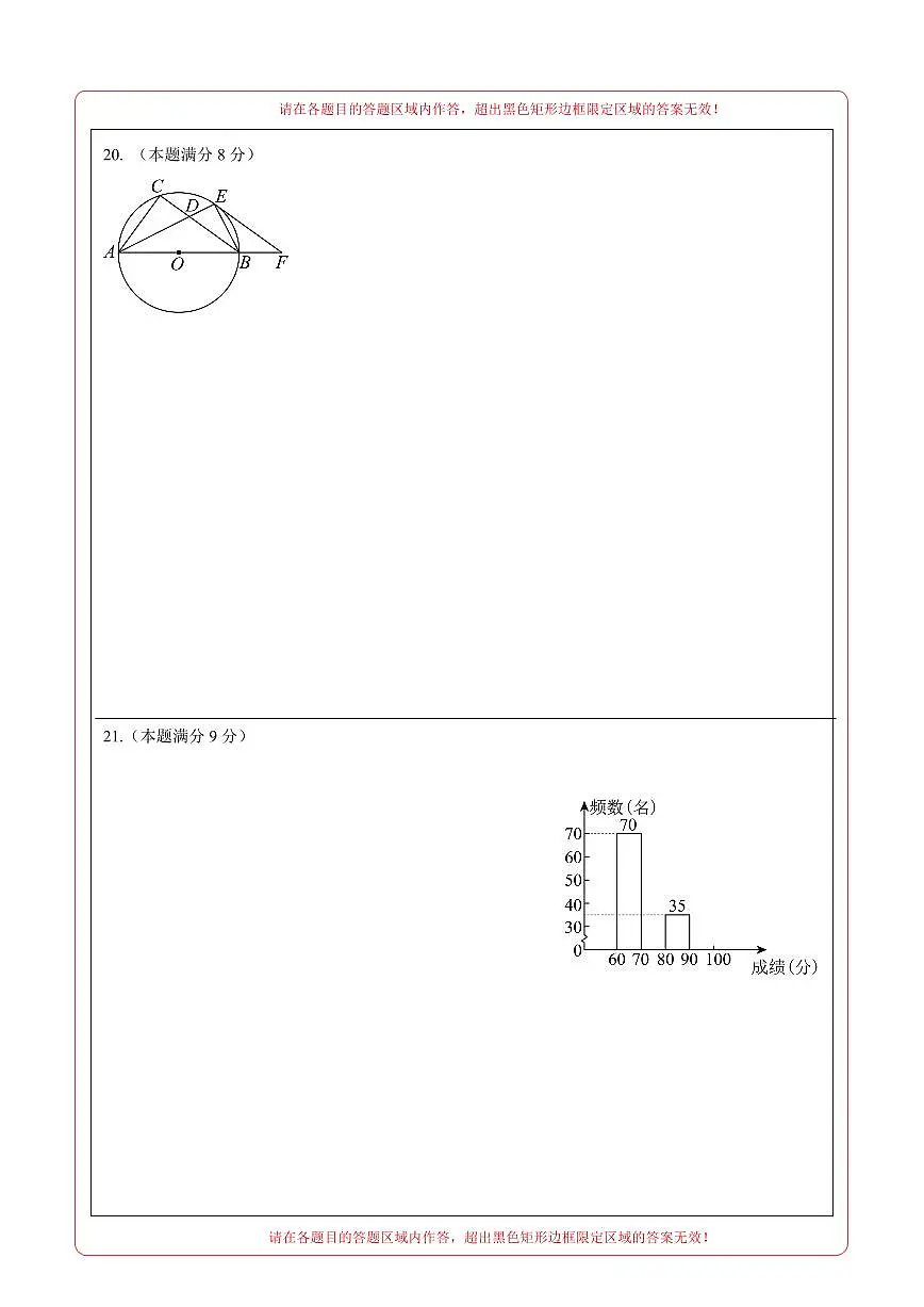 数学(济南卷)(答题卡)第3页