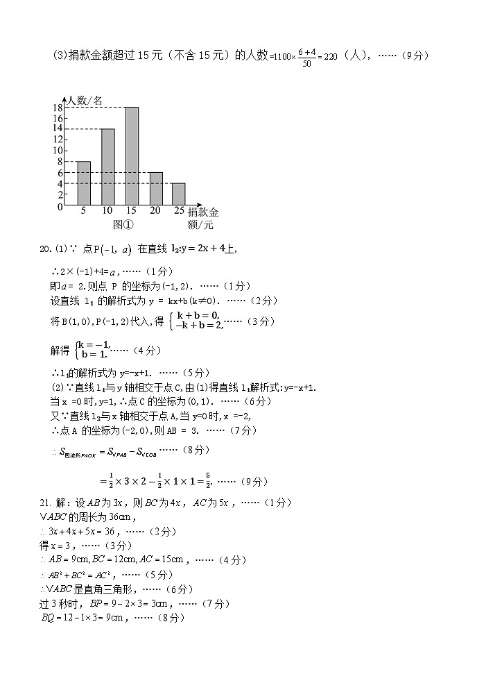 2023-2024学年第二学期肇庆地区八年级数学参考答案及评分标准第2页