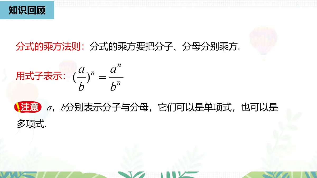 人教版数学2024八年级上册 第18章 分式的运算课时4 PPT课件第3页