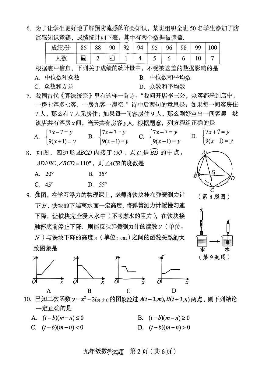 2025年福建省龙岩市中考一模数学试题（中考模拟）第2页
