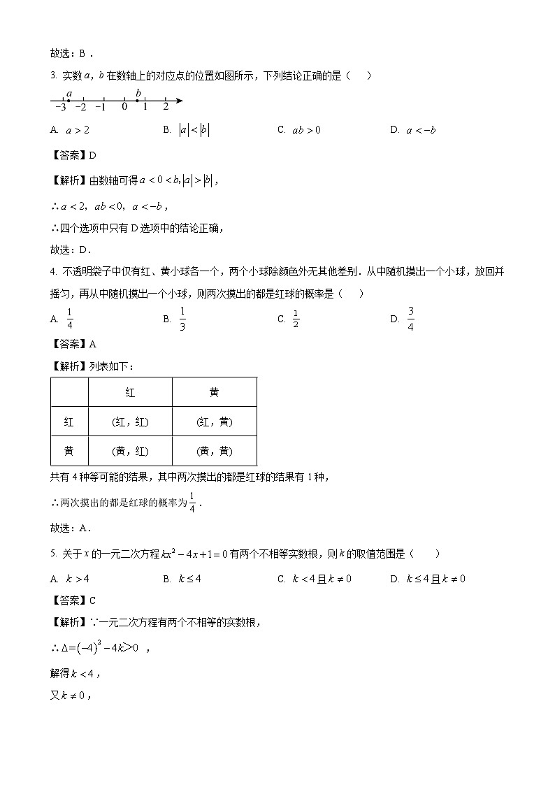 北京市门头沟区2025年中考一模 数学试题（解析版）第2页