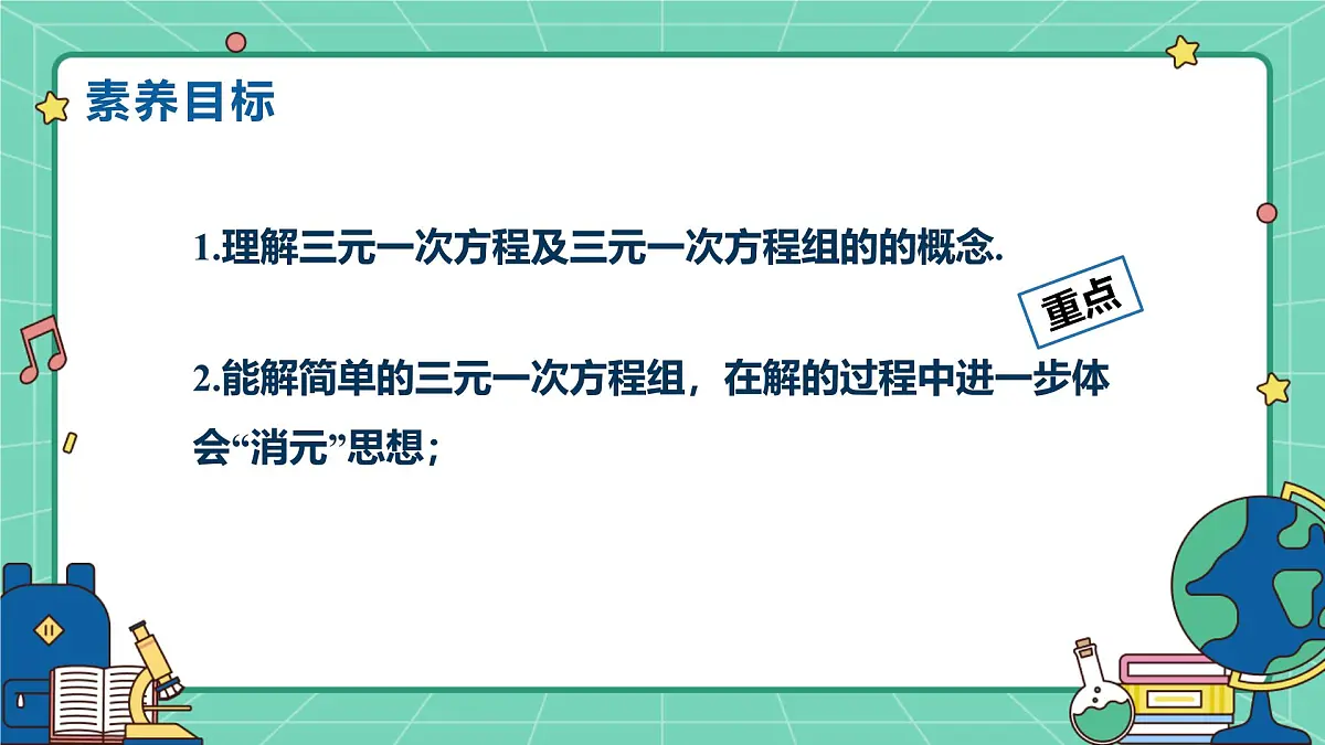 6.4三元一次方程组（教学课件）-初中数学冀教版（2024）七年级下册第2页