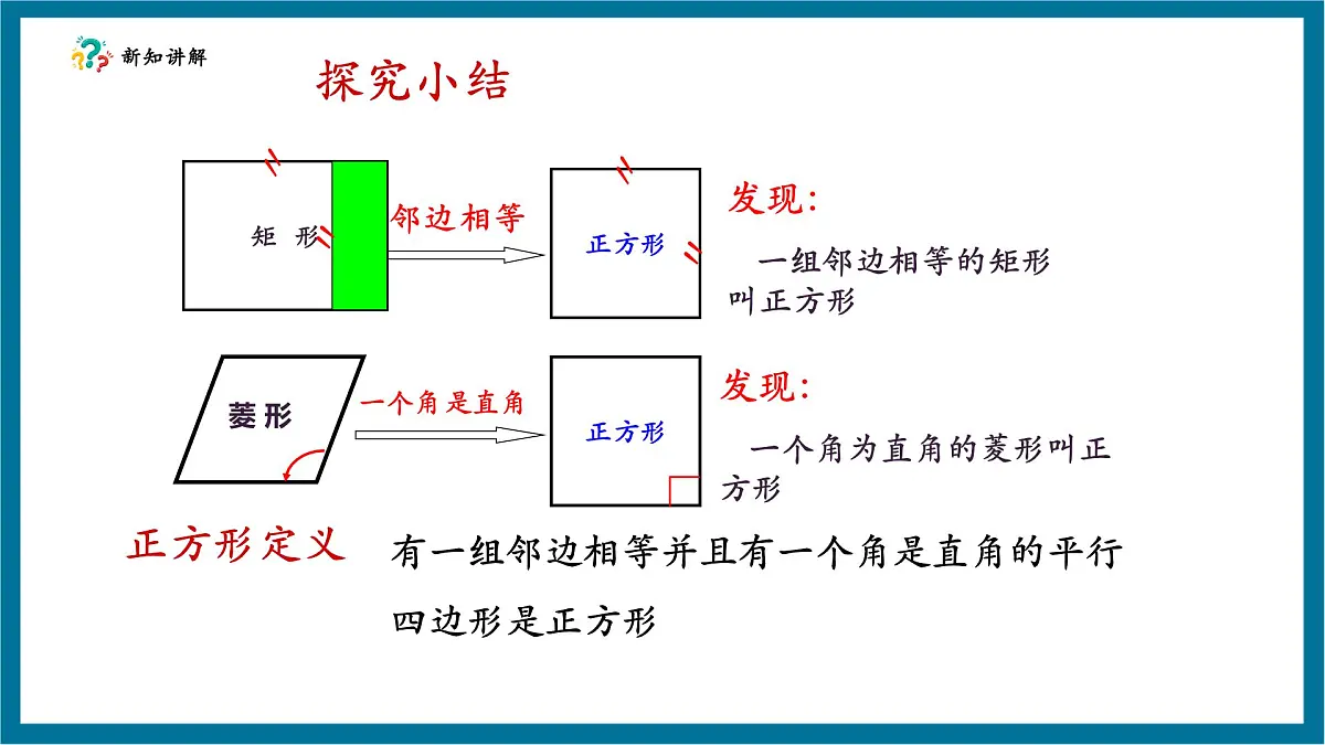 北师大版九年级数学上册第一章《特殊的平行四边形》1.3正方形的性质第7页